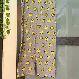 Smiley face pajama pants :)